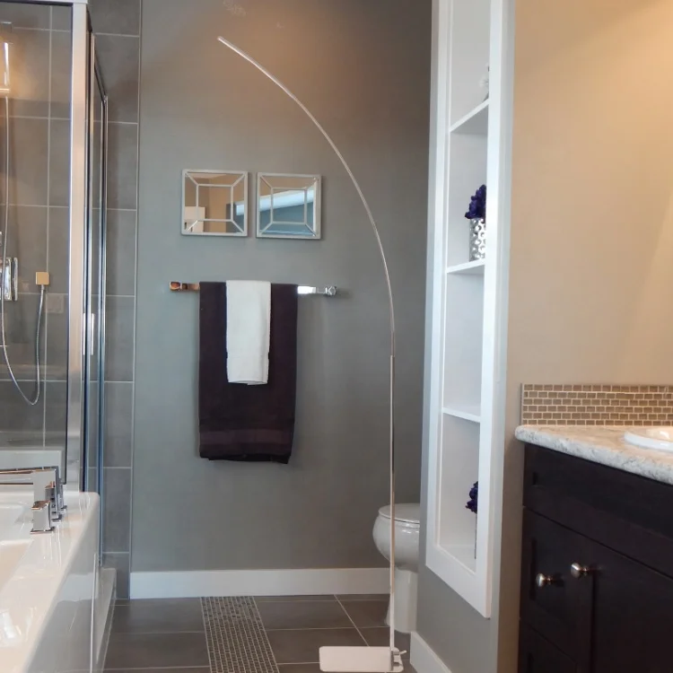 New best seller flexible polished aluminum color changing LED standing floor lamp