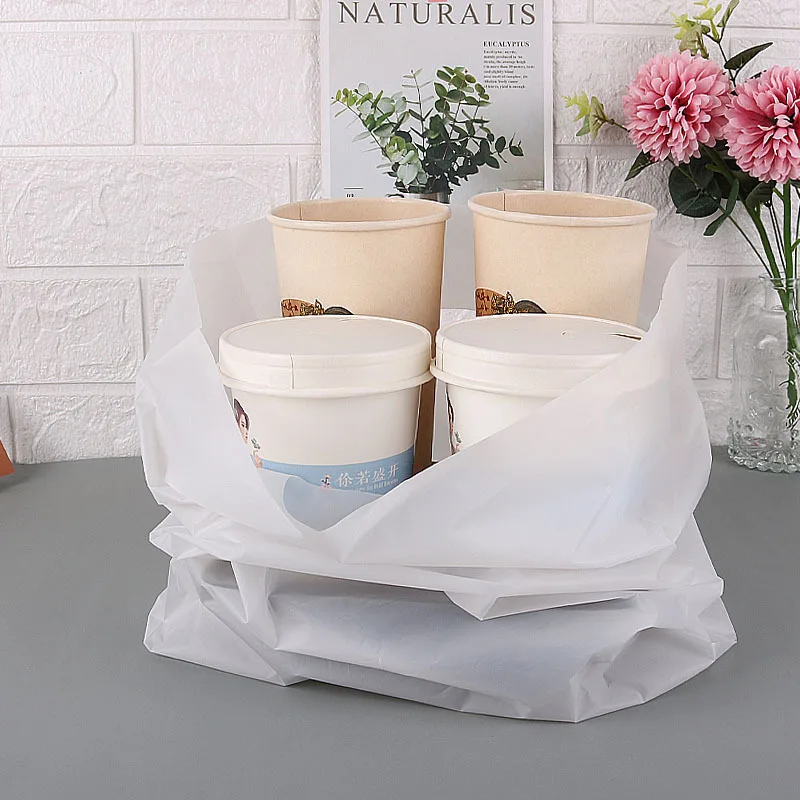 Wholesale Custom Logo  biodegradable hand plastic bags PLA carry eco friendly shopping bio plastic bags