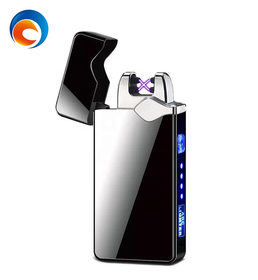 Электронная сигаретная зажигалка с двойной дугой заряжаемая от usb Водонепроницаемая usb-зажигалка индикатором питания и