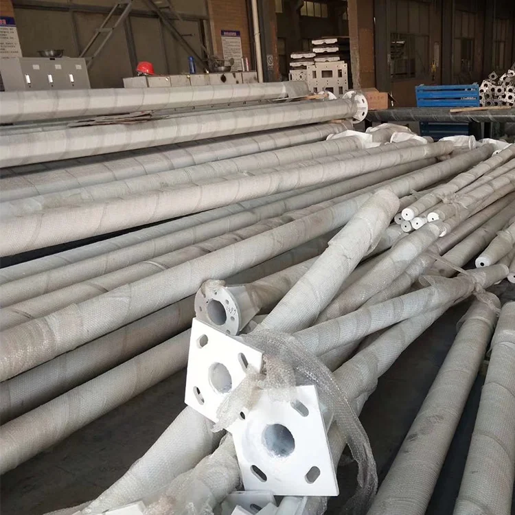 12M street light pole Q235 Hot-Dip galvanized street steel lighting lamp pole