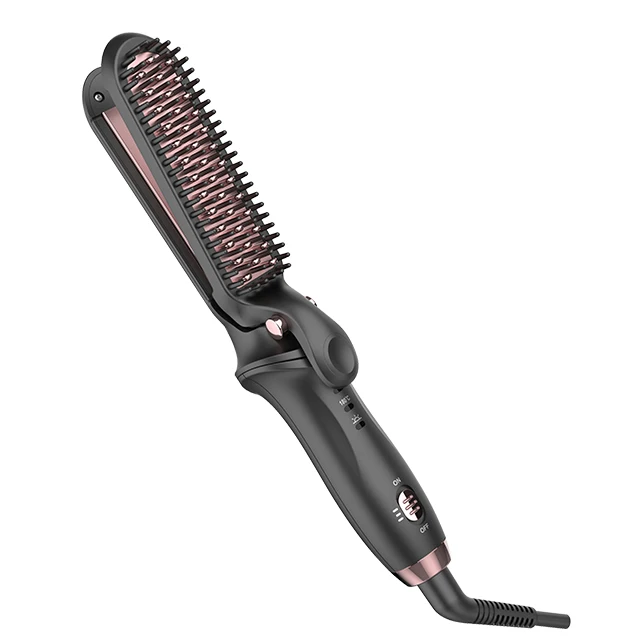 Custom Electric Hair Straightener Comb Brush Professional Ceramic Fast Hair Straightener Brush