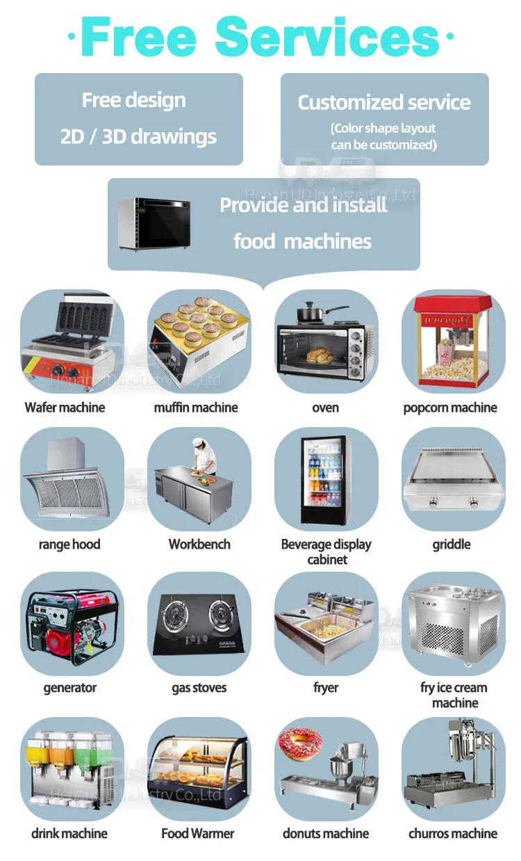 food truck trailer ice cream cart hotdog cart