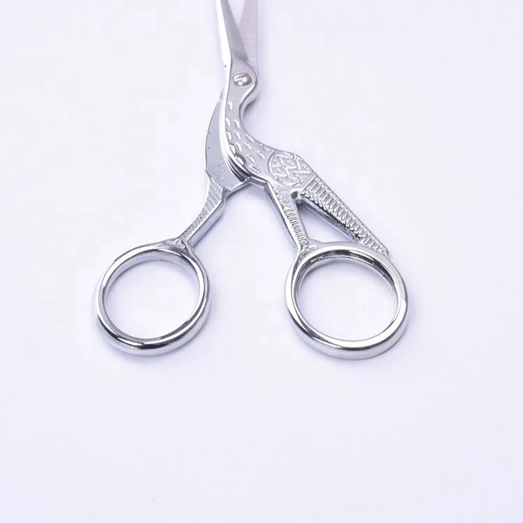 Crane design cross stich sewing scissors for needlework