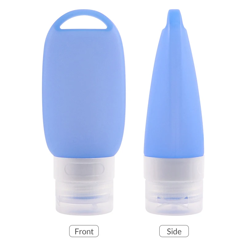 Custom Bottle Travel Dispenser Eco Friendly Cosmetic Shampoo Leakproof Silicone Squeeze Travel Kit Empty Hook Bottles Tube Set