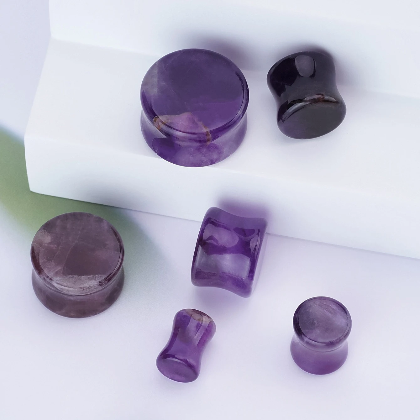 ready to ship multi size 6mm 8mm 10mm 12mm 14mm 16mm good quality Tunnel Jewelry natural stone plug earrings