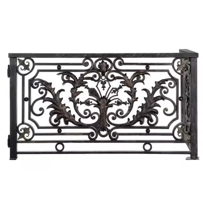 Outdoor galvanized mild steel iron balustrades with special designs/ balcony aluminum / external carbon steel railings