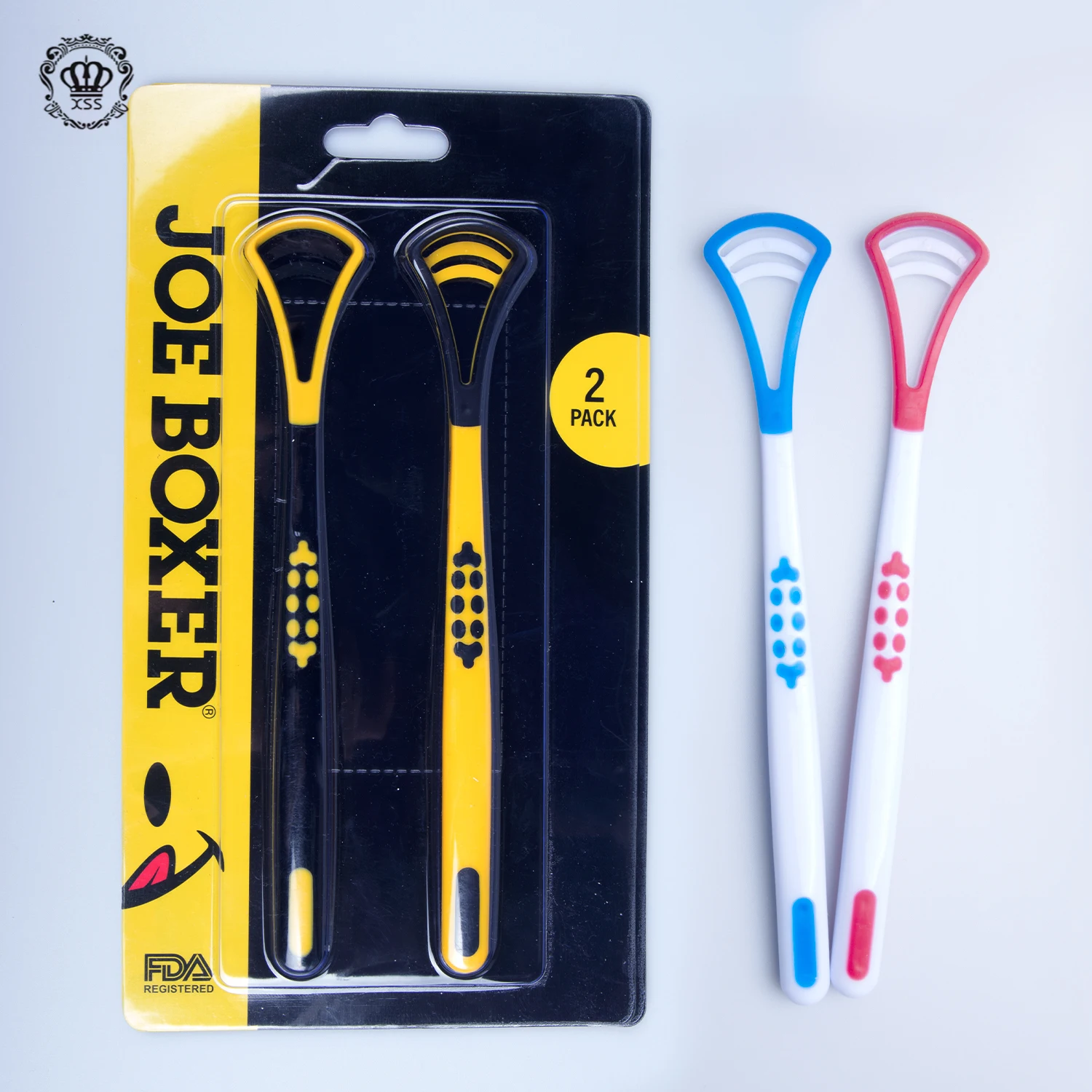 XiBrush Factory Supply Plastic Tongue Cleaning Oral Care Baby Adult Rubber Tongue Cleaner Scraper