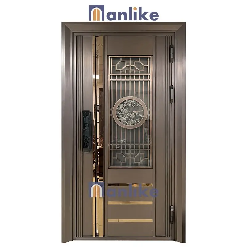 Anlike Turkish Stainless Steel Double Hotel Entry Royal Large Exterior Anti Theft Front Entrance Chinese Security Doors