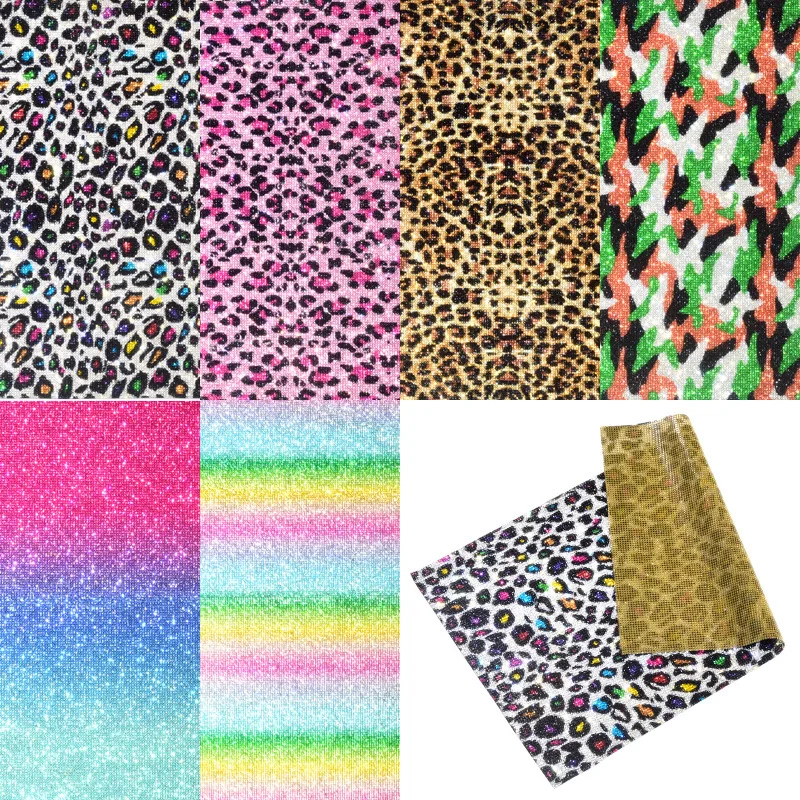 24*40 cm  rainbow Bling Self Adhesive and Hot fix Rhinestone Sheet rhinestone sticker