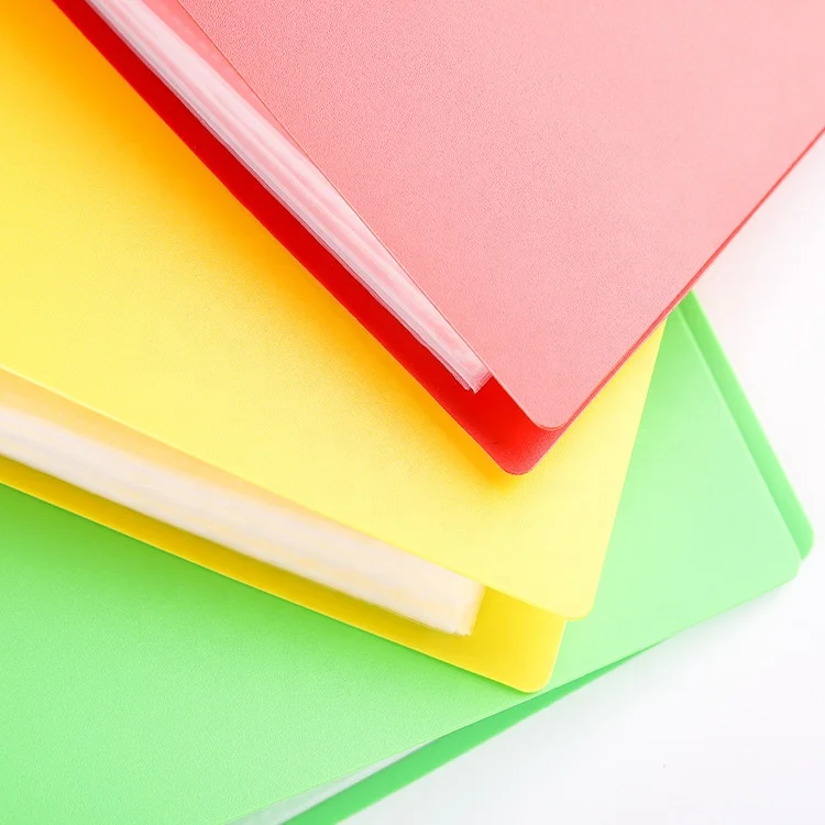 Wholesale transparent information book A4 insert folder Office file book 10 30 40 60 loose leaf storage book