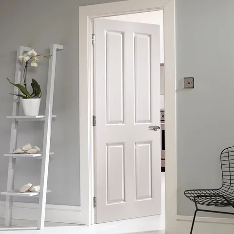 USA White Solid Core hollow core Shaker Prehung Interior French Doors Wood Panel Internal slab Doors