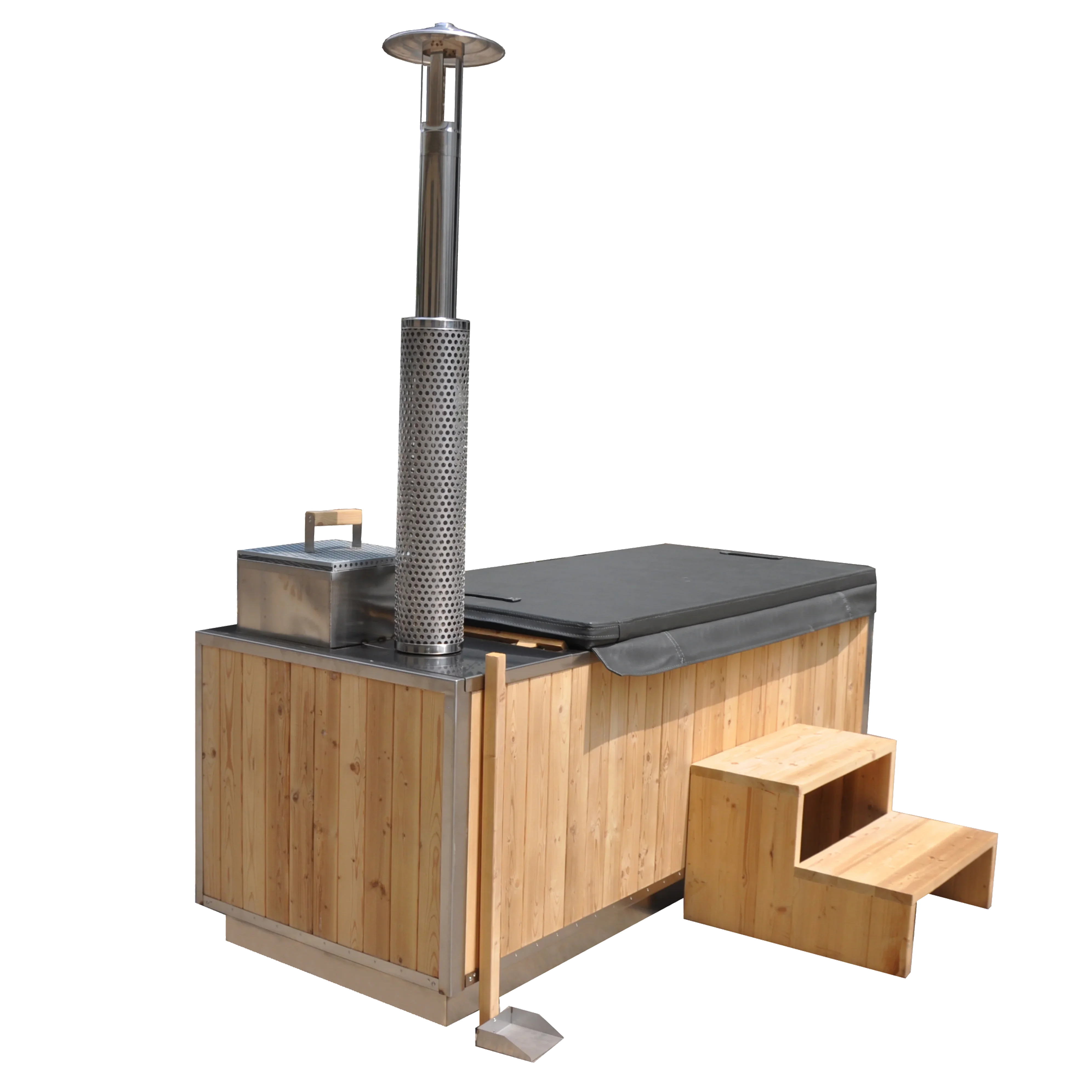 Hot Selling Outdoor Cedar Solid Wood Hot Tub Spa Tub For 2 Person