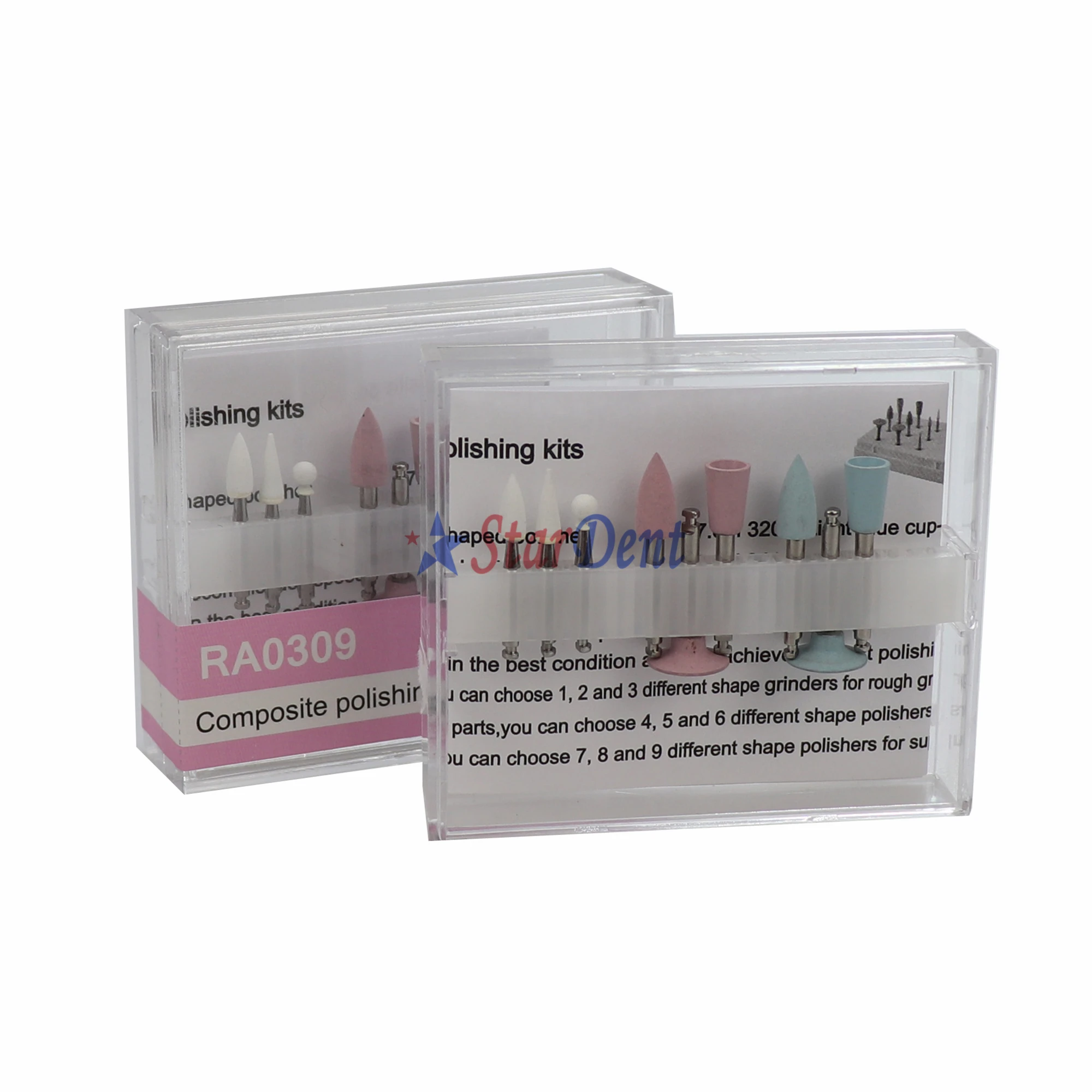 Dental polishing material Teeth Polishing Burs Composite Polishing Kits for Low-Speed Handpiece Contra Angle Kit