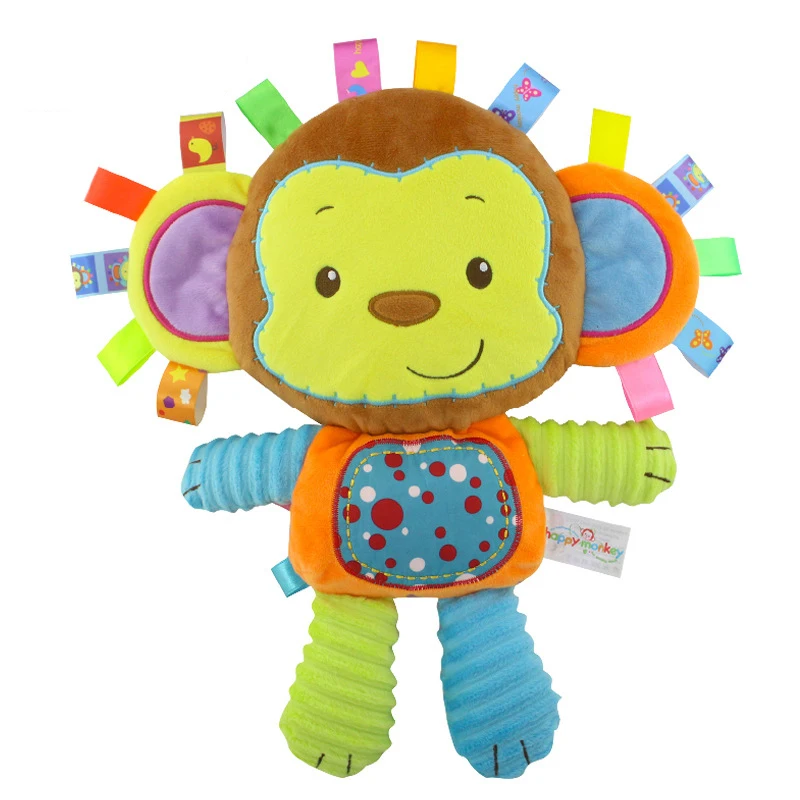 
Plush Toys Baby Rattles Animal Hand Bells Newborn Animal elephant/monkey/lion/rabbit toy 