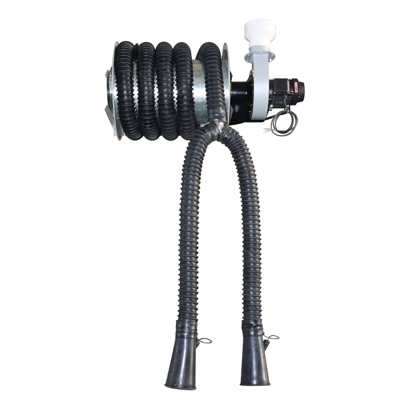 Double Tailpipe Mounted Blower for Car Repair Smoke Fume Suction Reel Vehicle Equipment