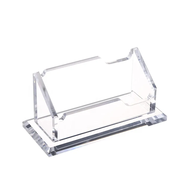 factory supply good quality customized clear acrylic 4 slots business card holder brochure holder