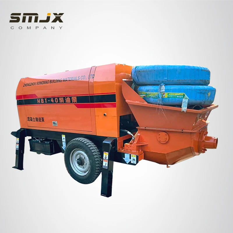 Concrete Conveyor Pump Concrete Pump 60m Automatic Concrete Mixer With Pumps