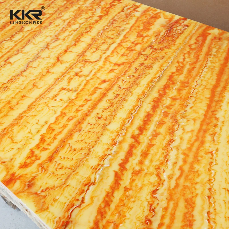 Solid Surface Translucent Sheet For Wall Decoration Big Size Stone Wall Panel Acrylic Resin Solid Surface Sheet