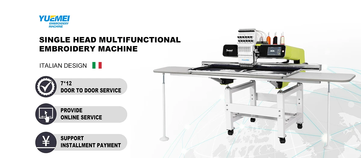 12 Needles single head automatic embroidery making machines big size with large embroidery area