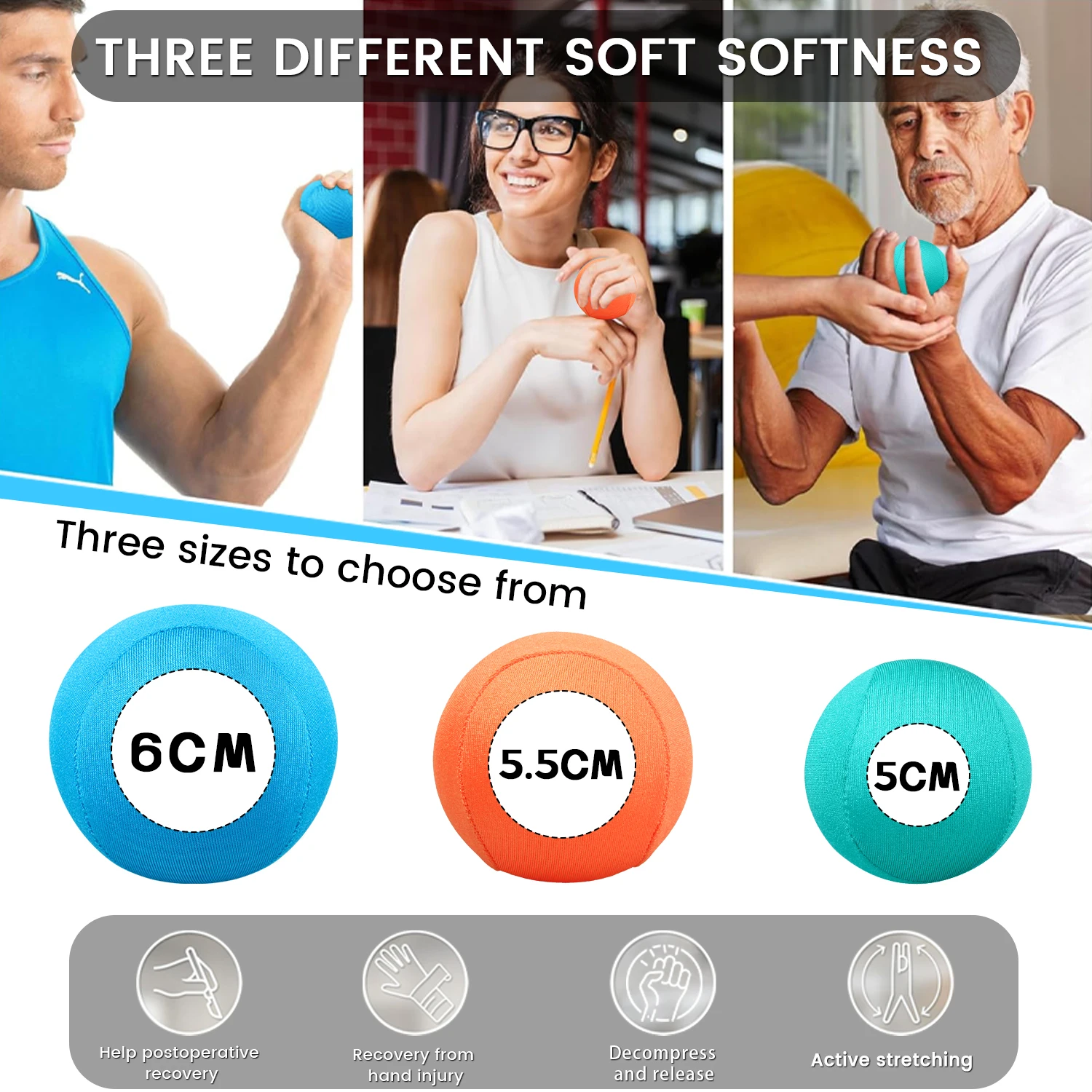 Customized Your Logo Tpr Anti Stress Relief Ball Handball Grip Therapy Exercise Physical Therapy Tpr Gel Stress Ball