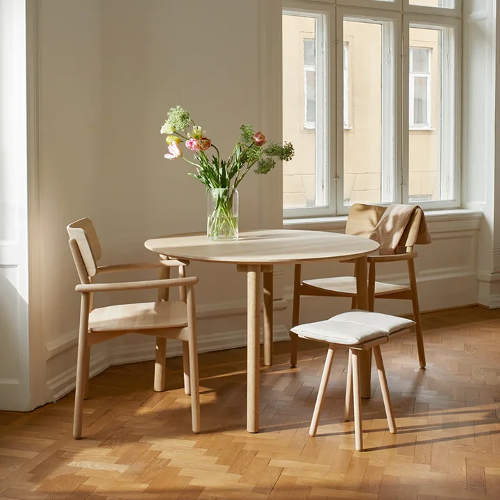 Near Me Furniture Modern oak walnut ash solid wood upholstered wooden dining chair dining room accent chairs furniture