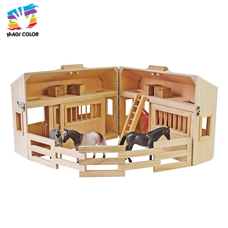 Ready To Ship mini wooden farm animals toys for baby playing W06A166