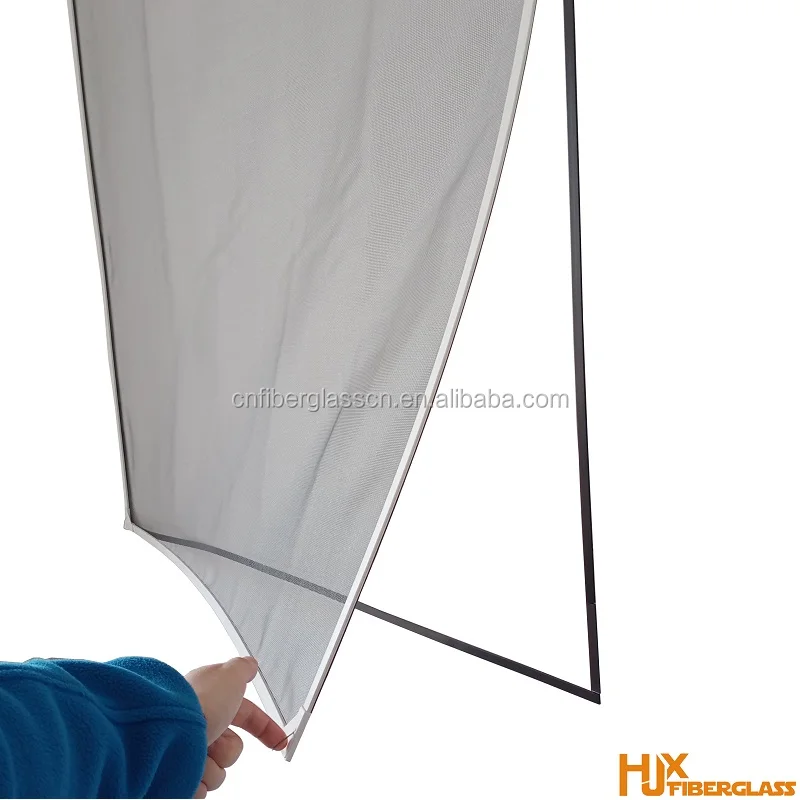 China Factory Magnetic Soft PVC Strips Mesh Window Wholesale Plastic Frame Magic Screen Windows for Building Projects