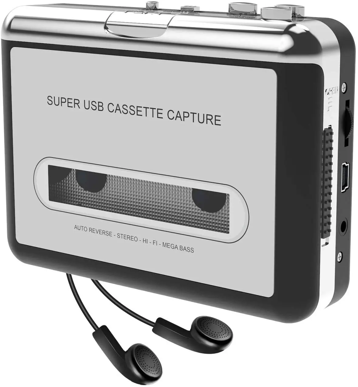 
Mini Cassette Tape to digital MP3 CD Converter USB Cassette capturer player Powered by Battery or USB,work as a walkman 