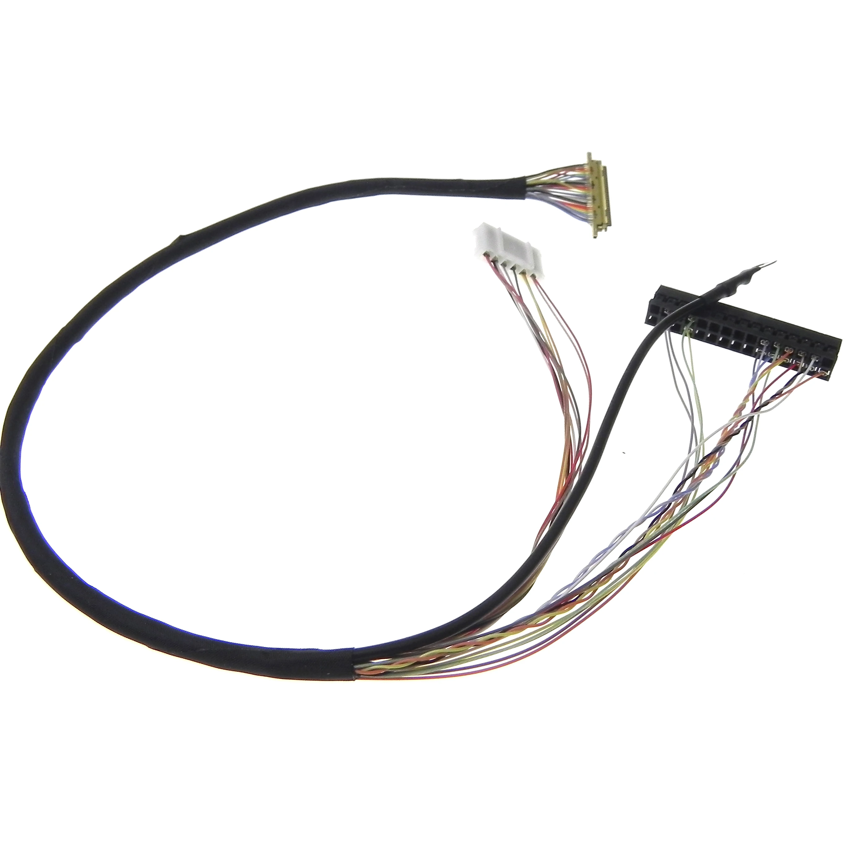 Display Cable I-PEX 20345-040T-02 To Molex 5011893010 and JST PHR-7 and PHR-12 Connector LVDS Cable Assembly