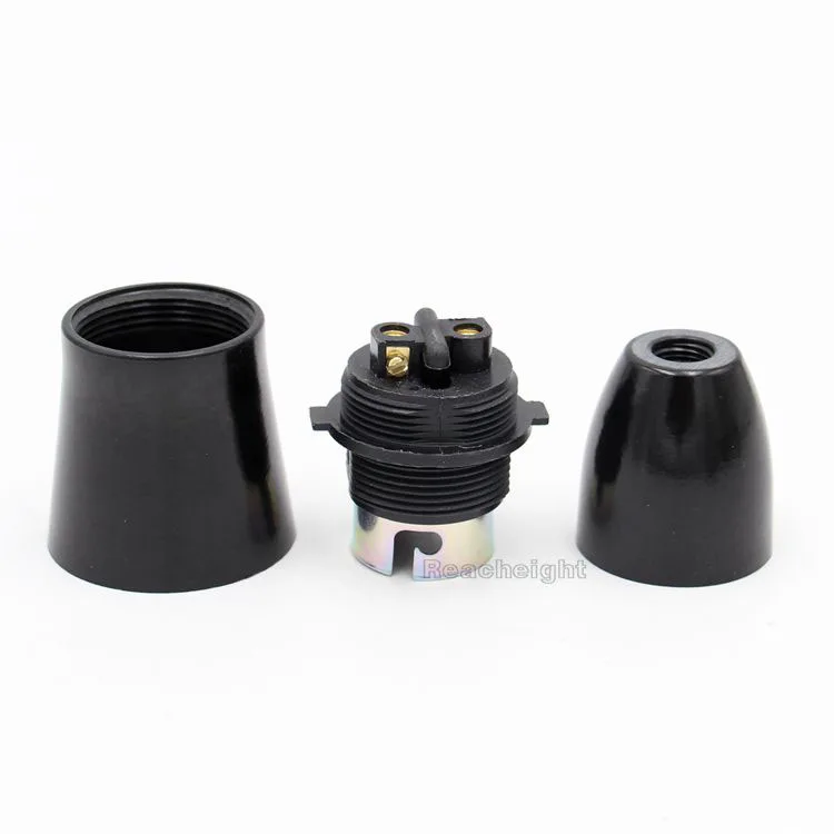 Non Switched B22 Standard Light Socket Black White Pendant Lamp Holder