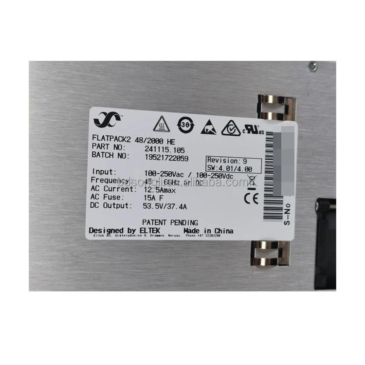 Eltek Flatpack2 48/2000HE 241115.105 2000w Eltek rectifier module 220v ac to 48v dc rectifier