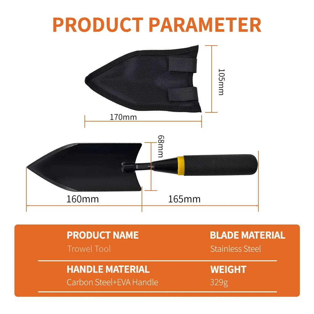 Heavy Duty Trowel shovel Carbon Steel blade Trowel Garden Tool Gardening Hand Trowel for Diligent Farmer Soil Planting