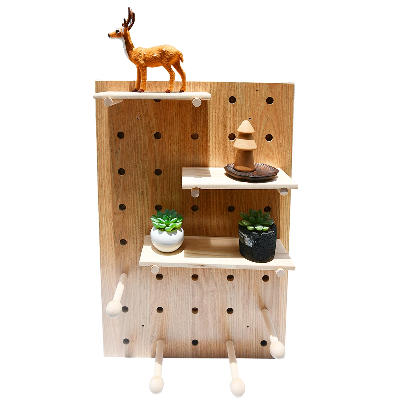 Home Decor & Storage Universal Use Durable Pegboard Wall Shelf Organizer and Storage Separately Usable and Light Assembly
