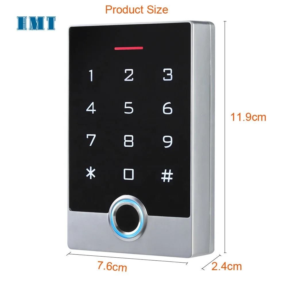 IP68 Waterproof Tuya APP WiFi Keypad Touch Screen Fingerprint Rfid Access Control Reader fingerprint biometric reader