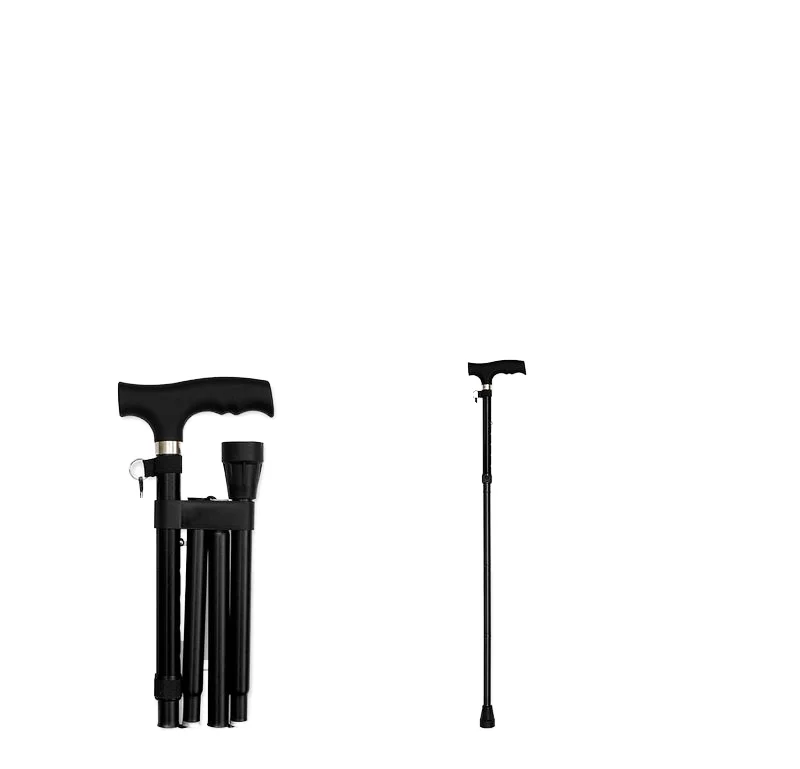 Adjustable Height Folding Cane for Men and Women Wood and Cork Handle with Anti-Slip Rubber Tip Wrist Strap Walking Stick