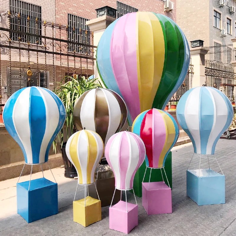 Hot sale China Supplier Manufactory Fiberglass Hot Air Balloon Sculpture For Shopping Mall Decoration