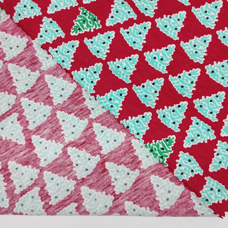 Certificated Skin Friendly Organic Cotton Modal Printed Jersey Fabric For T Shirt