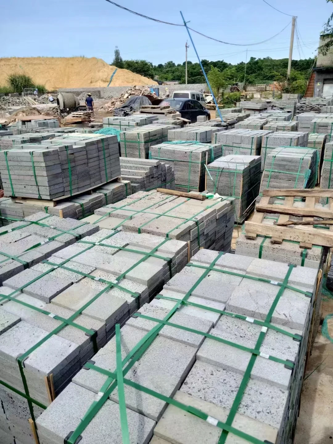 natural volcanic rock grey lava stone for garden step stones