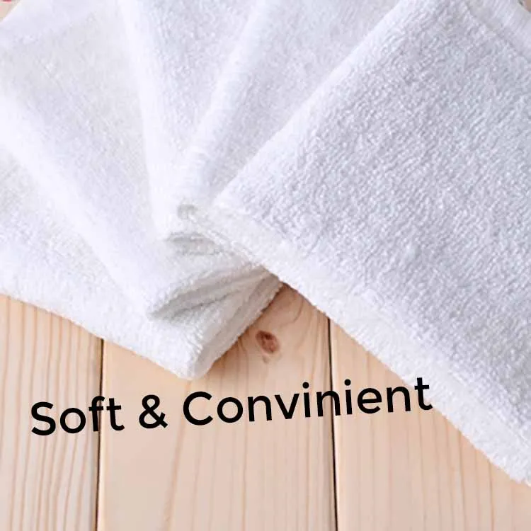 Cotton Hotel Catering Aviation Airline Special Disposable White Square Hand Towels