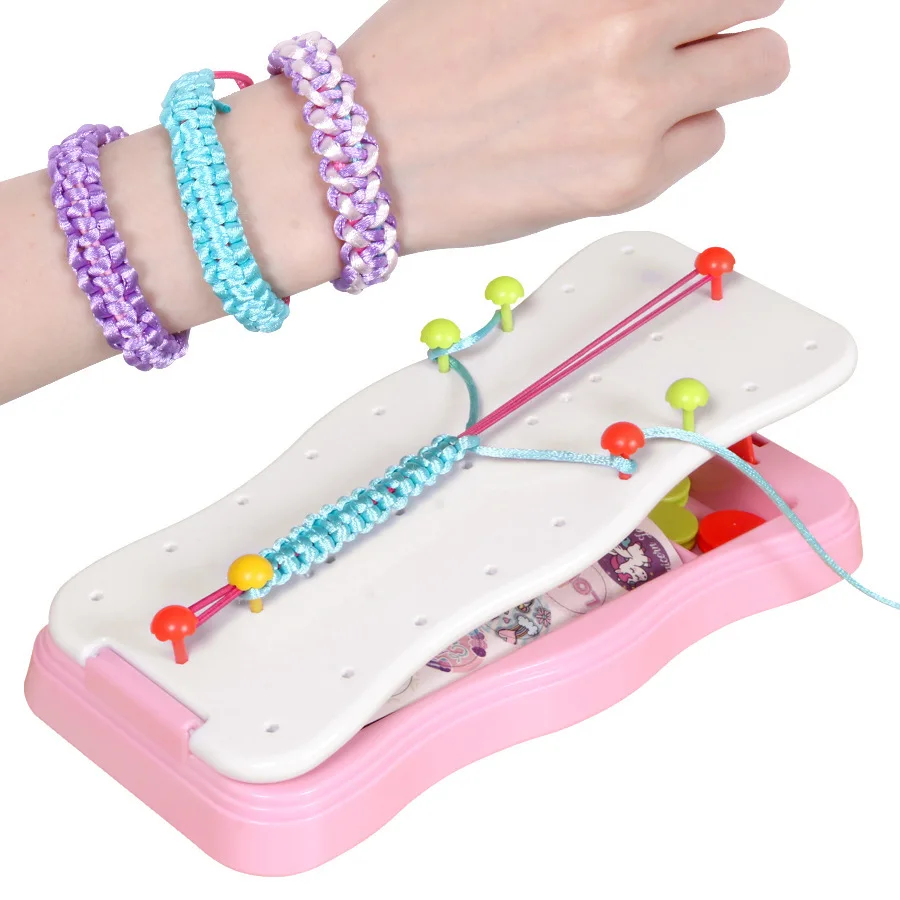 Arts and Crafts String Maker Tool Friendship Bracelet Making Kit For Children DIY Gift Set