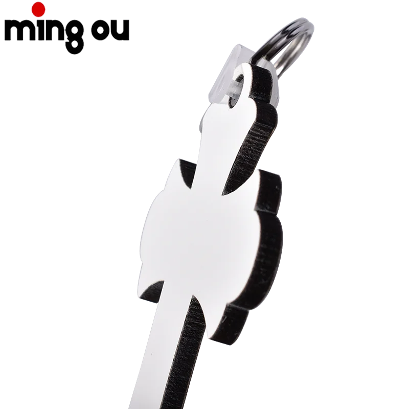 DIY Печатный MDF брелок-Крест Форма Сублимация заготовки брелок теплопередачи