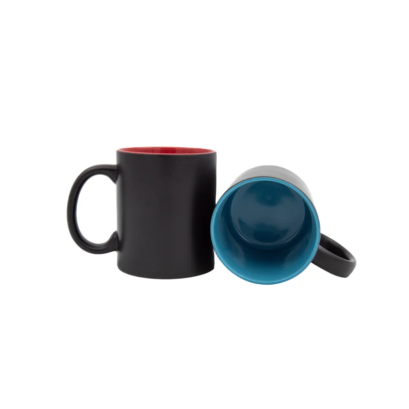 Image Customized 11oz Magic Mug Sublimation Color Changing Inner Colorful Ceramic Mug