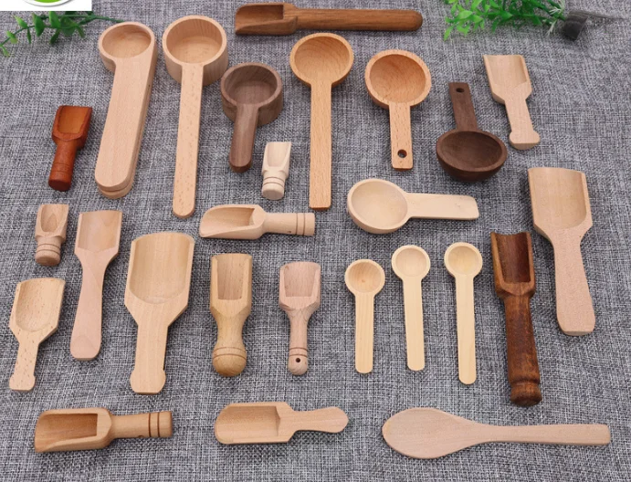 Cheap Price Salt milk powder tea bath salt pet food coffee adjustable wooden measuring spoon