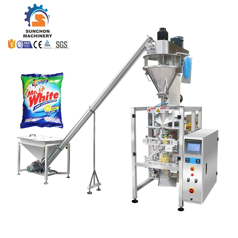 Vffs мыло отбеливатель стиральный порошок упаковочная машина