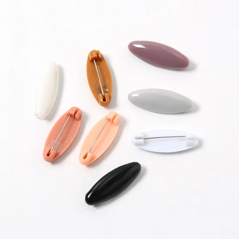 8pcs Plastic Muslim Hijab Pin Scarf Women Brooch Clips Mixed Color Black White Clothing Accessories Wholesale