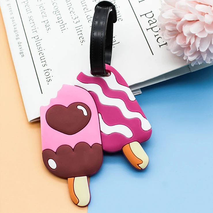 Wholesale Cartoon Travel Check-in Tags PVC Soft Plastic Luggage Tags Pendant Luggage Tags Luggage for Baggage Accessories