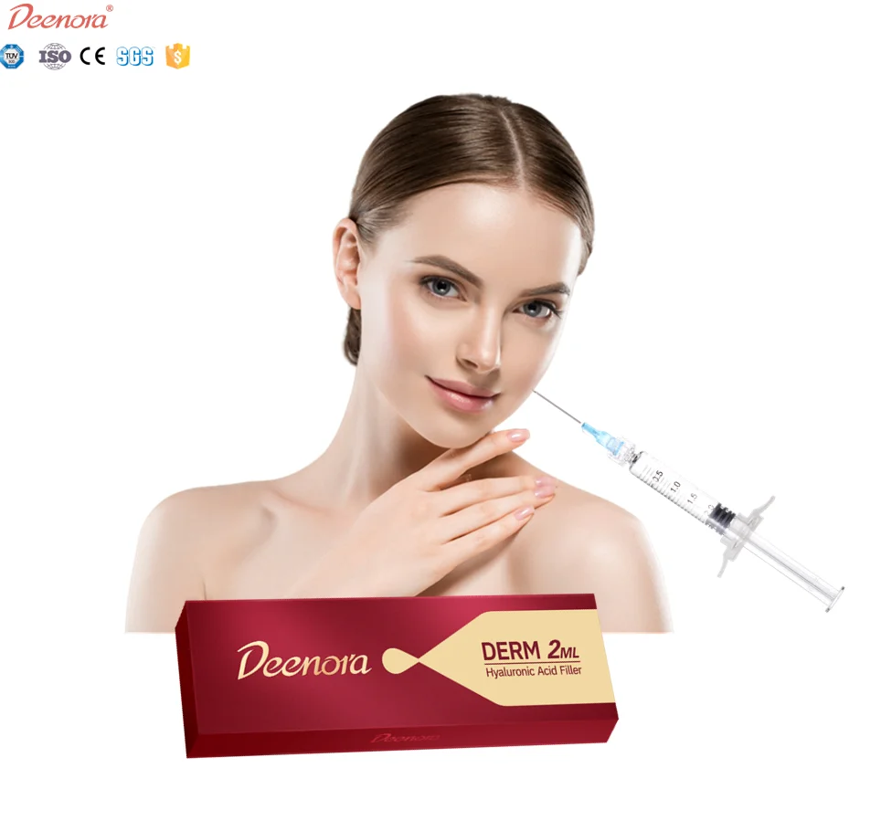 Deenora cross linked hyaluronic Acid long lasting dermal Filler injection breast lips enlargement injecting gel