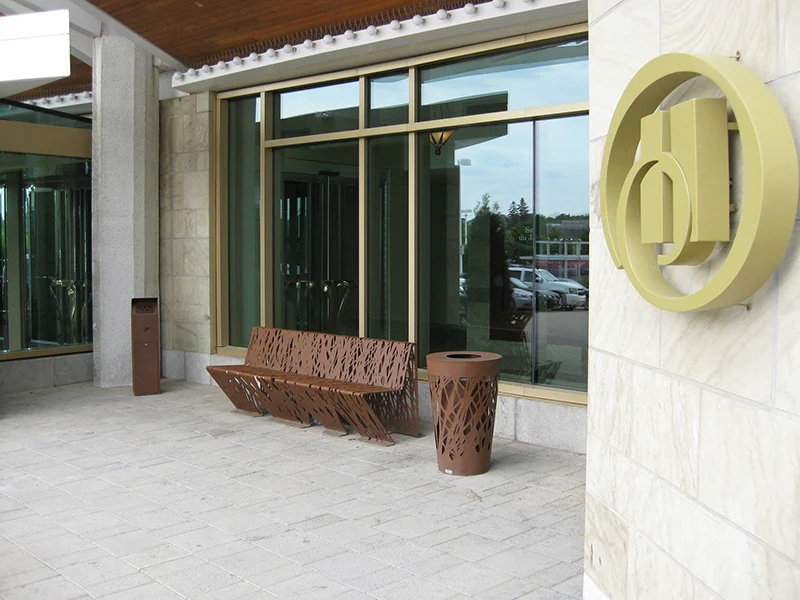 2021Outdoor bench antique craft stainless steel carved bench for sale