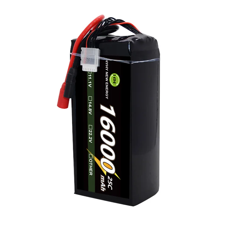 6S 25C 22.2V 16000mAh  rechargeable pack Lithium battery customized by LIPO battery OEM factory for agriculture planting drone
