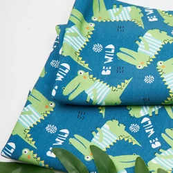 High quality cotton lycra crocodile cartoon designs printed fabric wholesale